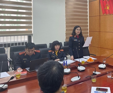 Viện KSND quận Nam Từ Liêm tiến hành trực tiếp kiểm sát công tác thi hành án...